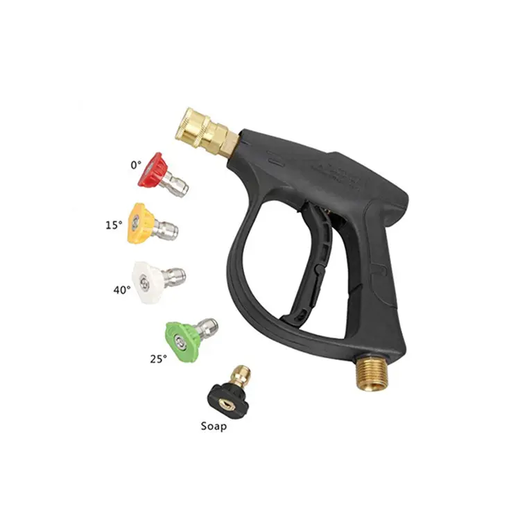 4000 PSI car water gun with 5 Color Quick Connect Nozzle tips, M22 Hose Connector,High Pressure Washer Gun