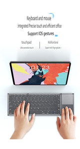 B066s senza fili tastiere Bluetooth per telefono Tablet tastiera pieghevole ricaricabile BT tastiera Touchpad Mouse Mini Triple - Product Image 5