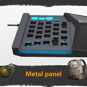 Teclado para una mano con cable USB, teclado para juegos RGB, teclado profesional con reposamuñecas, soporte para 35 teclas - Product Image 4