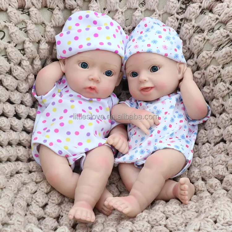 11 Zoll Voll silikon Reborn Baby Schöne Puppen Jungen und Mädchen Gutes Playmate für Kinder