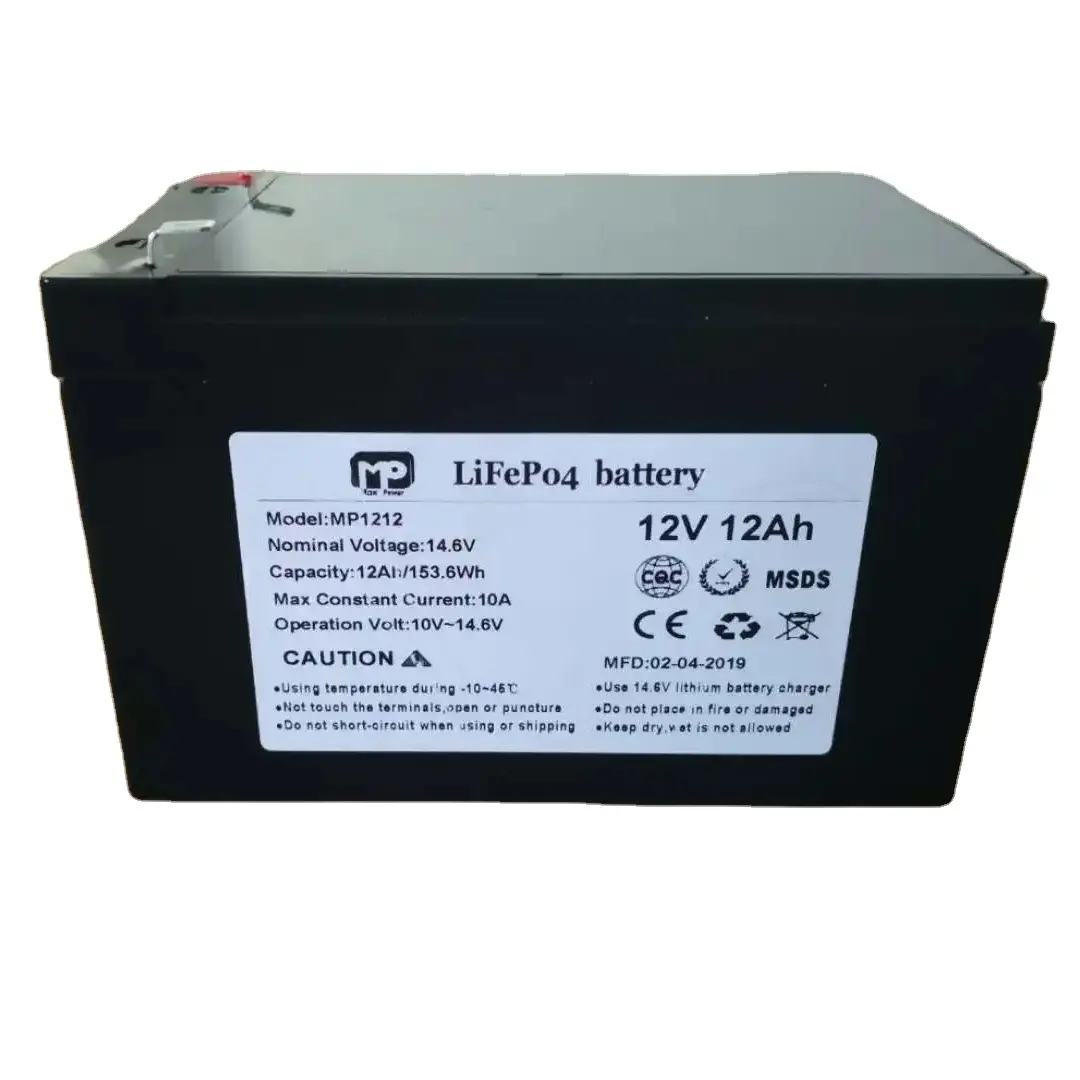 Lifepo4 bateria de íon de lítio bateria 12.8V12ah lifepo4 bateria pacote