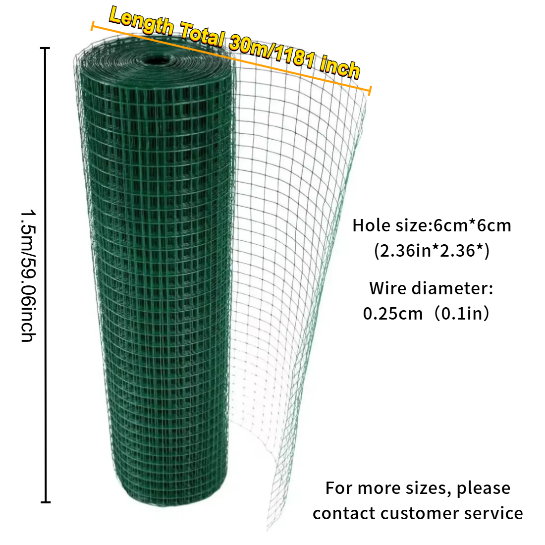 Vert 1,5 m * 30 m