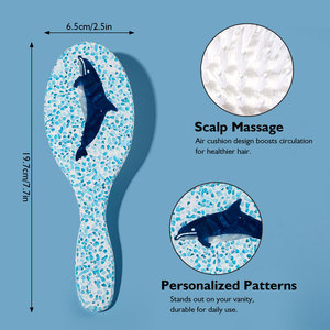 Cá Nhân Tay Vẽ Cá Heo Acetate Comb - Acetate Tóc Bàn Chải Thời Trang Đảng Phụ Kiện Cellulose Acetate Bàn Chải Tóc - Product Image 2