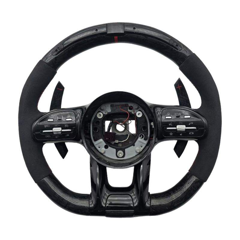 ไม่มีการสั่นสะเทือน Alcantara + คาร์บอนไฟเบอร์ปลอมแปลง + ตะเข็บสีแดง + LED