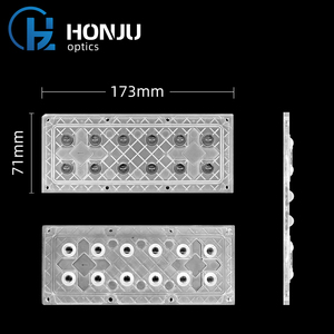 ไฟถนน PC Pmma โปรเจคเตอร์แสงโฟกัส Street OEM โมดูลเลนส์ LED ไม่สมมาตร PC 173*72 มม.โปร่งใส Hongzhu - Product Image 2