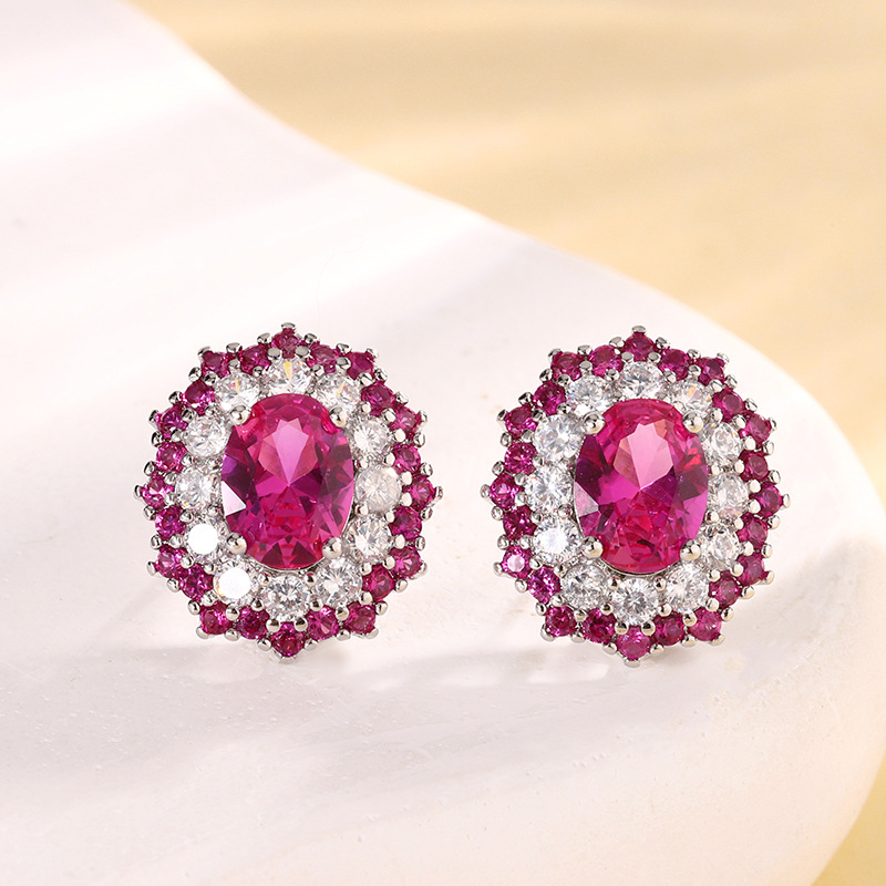 Corindon rouge3 # Clous d'oreilles