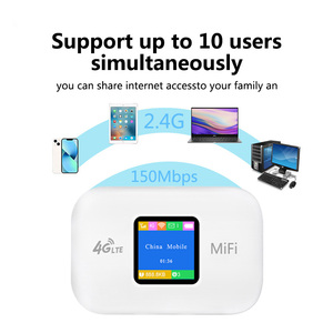 เครือข่ายไร้สายโมเด็มช่วงฮอตสปอต WiFi เราเตอร์4G พร้อมช่องใส่ซิมการ์ดและการ์ด SD สำหรับการเดินทางกลางแจ้ง
