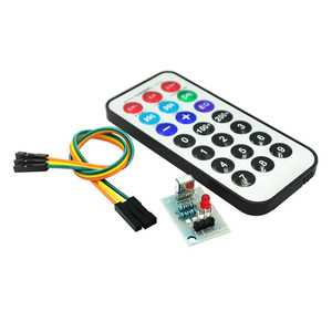 Set 3 pezzi, modulo telecomando a infrarossi a chip singolo + ricevitore HX1838 + telecomando a infrarossi con codifica - Product Image 1