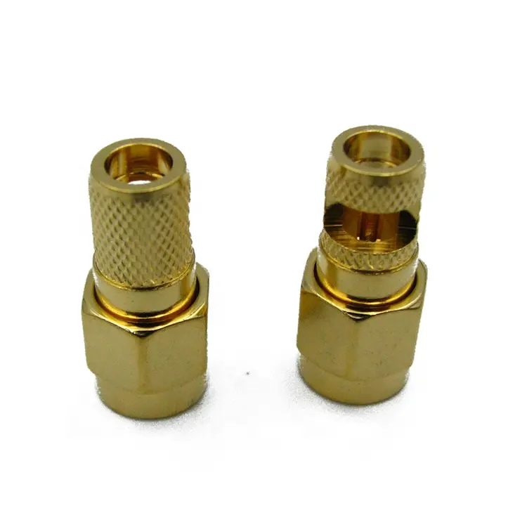 High cost performance brass RF Coaxial sma male antenna connector sky window for lmr200 cable