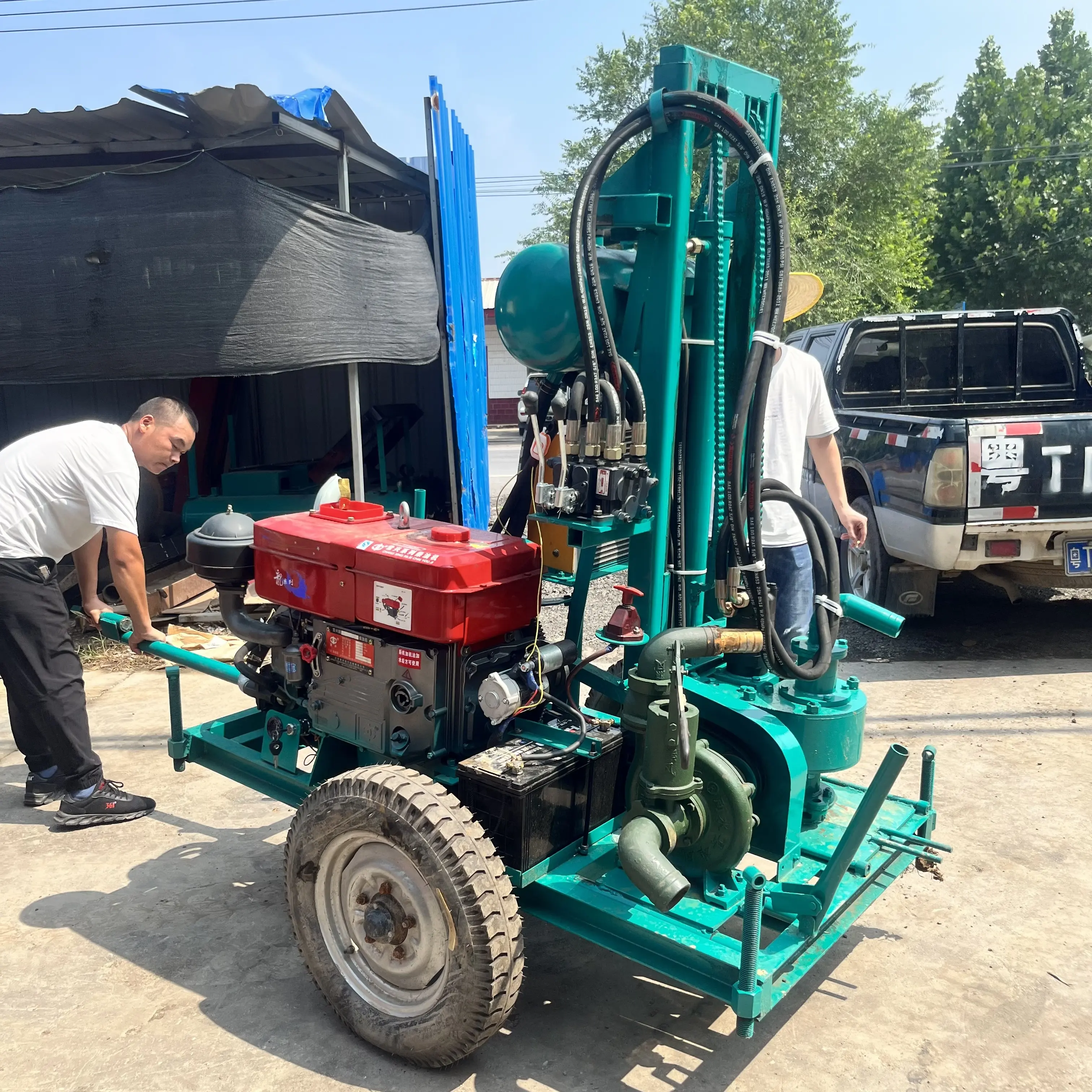 2023 New type AKL-150Y Diesel Engine Top Drive Water Well Drilling Machine