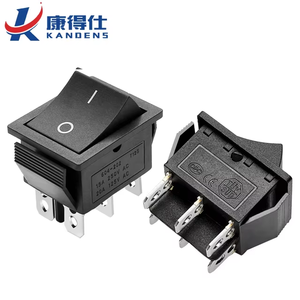 KCD4-202 16a 250v Kcd4 6 Pin 2 <strong>Way</strong> <strong>on</strong> off Black Rocker Switch T85 1e4 - Product Image 1