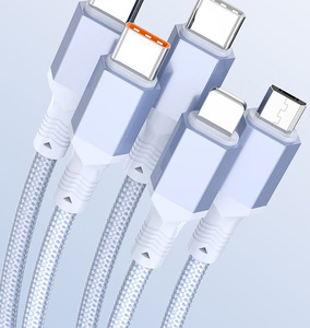 Orijinal nokta 100W All-In-One USB kablosu süper hızlı 2-in-1 şarj veri transferi için Huawei Apple iPhone15 naylon ceket folyo - Product Image 6