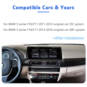 4 + 64GB 1 Din 8 çekirdek Android 12.0 araba radyo 4G WIFI BT FM GPS dokunmatik ekran için BMW 5 serisi F10 F11 2011-2016 özel DVD OYNATICI - Product Image 4