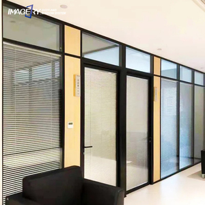 Modern Design Powder Coating Soundproof Glass <strong>Modular</strong> Aluminum <strong>Partition</strong> Wall <strong>System</strong> for Office - Product Image 2