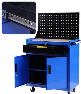 Çıkarılabilir büyük kapasiteli depolama aracı sepeti garaj arabası ile iki kapı depolama takım dolabı sepeti - Product Image 3