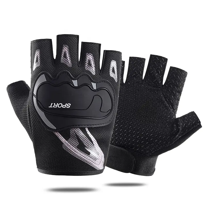 Outdoor Sport Half Finger Gloves Q9074Breathable Anti-Slip Shock Absorbing Riding Cycling Bike Gloves Half Finger Gloves