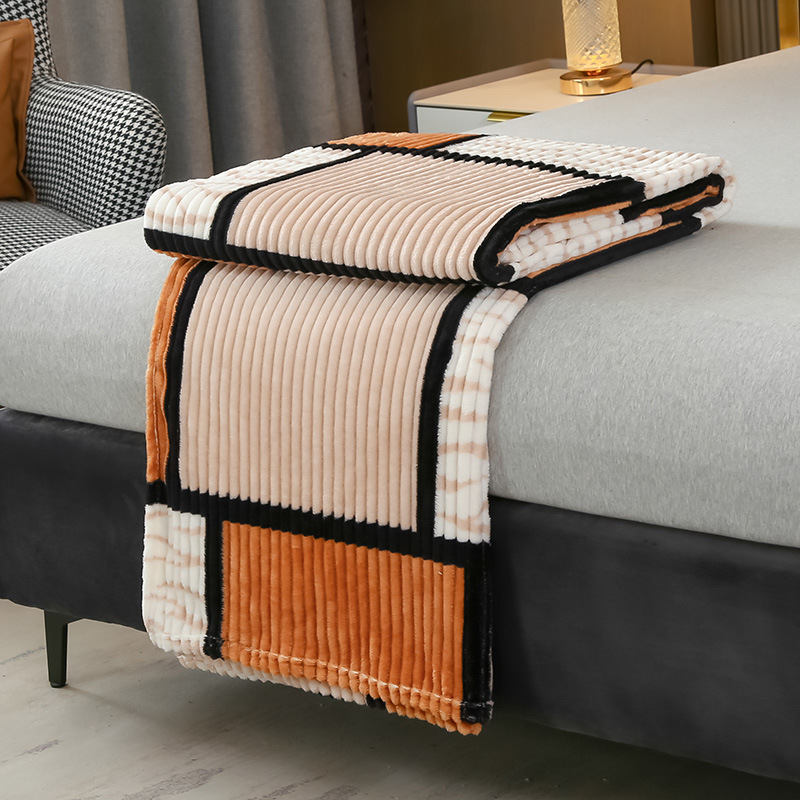 Grilles carrées orange et blanches