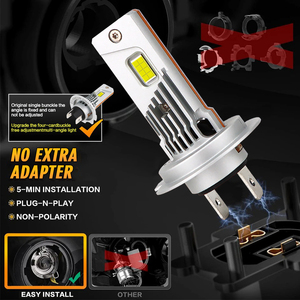 H4ไฟหน้า LED แบบ V04 12000lm H7การติดตั้งแบบปลั๊กแอนด์เพลย์ไดรเวอร์เชิงเส้นไฟ LED ประสิทธิภาพสูง - Product Image 3