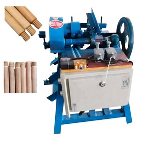 <strong>Automatic</strong> Wood Wooden Stick Rod Broom <strong>Handle</strong> Threading <strong>Making</strong> <strong>Machine</strong> with Motor Core Components - Product Image 1