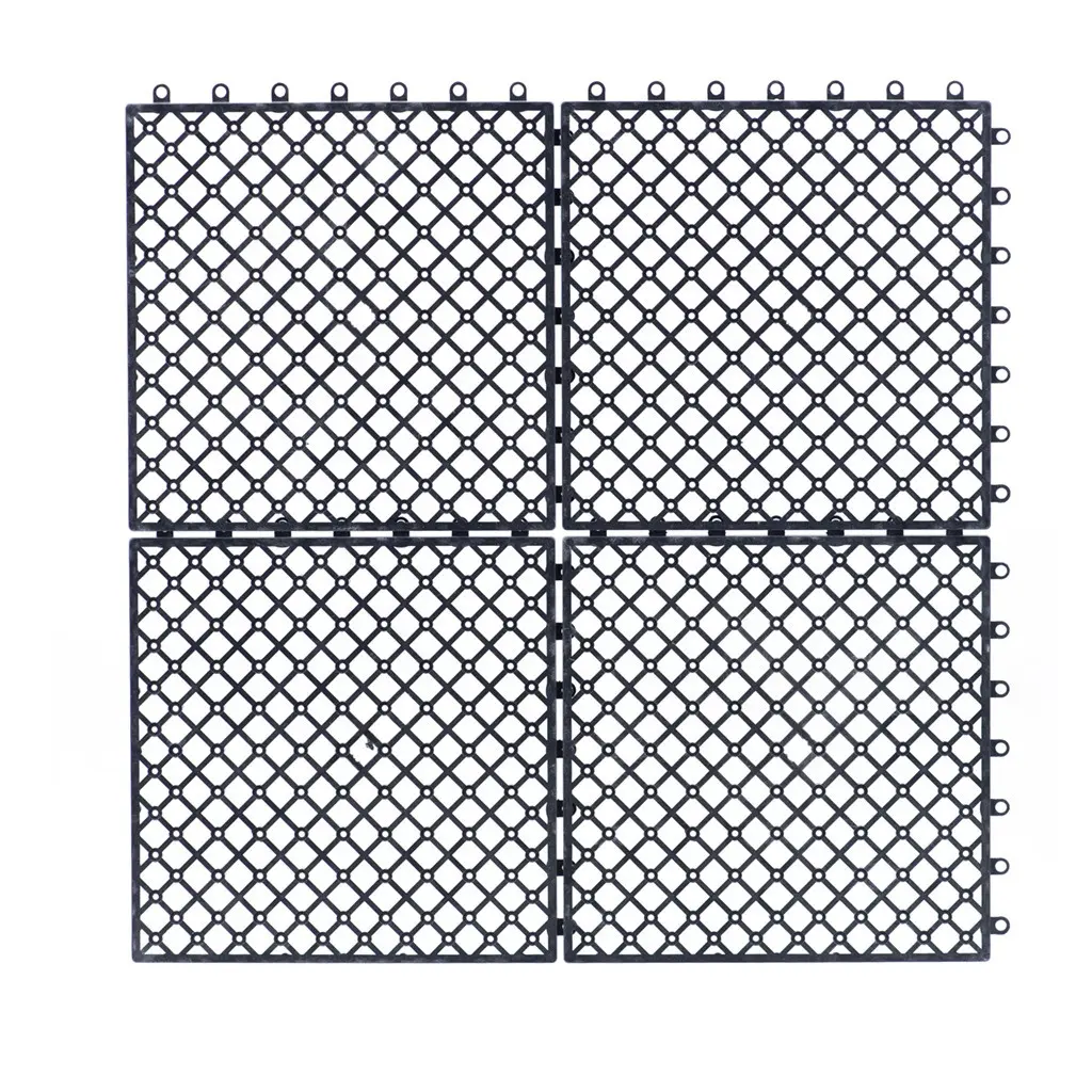 Rejilla de plástico resistente al desgaste, estera de plástico PP entrelazada, base de plástico PP para azulejos de cubierta, 500x500mm