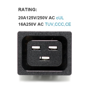 Industrial <strong>IEC</strong> <strong>Connector</strong> EN60320 C19 <strong>Input</strong> Outlet BS-C19 PDU Socket with 20A Rated Current Plug and Socket Type - Product Image 4