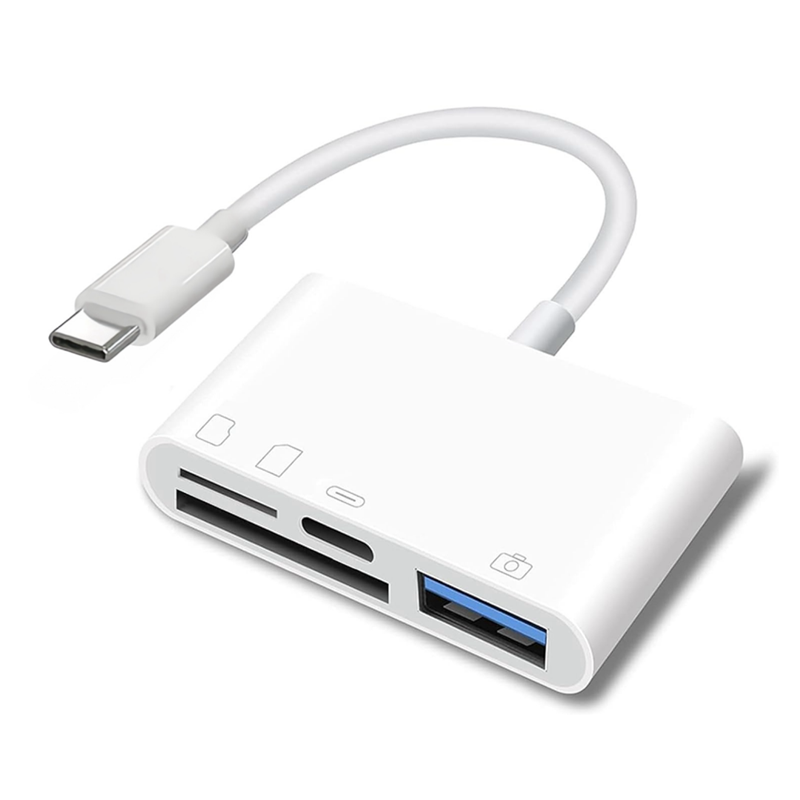 Type-C 4 Port 4in1 White