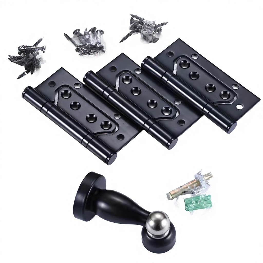 Black Hinge + Door Stopper