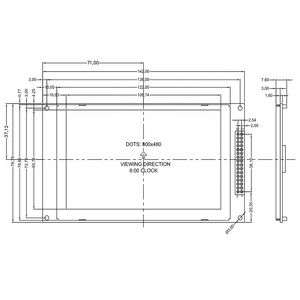 Modulo Display LCD da 5 pollici 800x480 TFT con 8/16 Bit 8080/6800/SPI/I2C interfaccia ad alta risoluzione a colori - Product Image 6