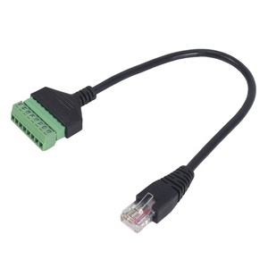 Adaptador de tornillo RJ45, Ethernet macho a 8 pines AV, Cable de enchufe de bloque para cámara CCTV - Product Image 4