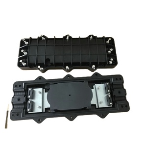 FTTH al aire libre impermeable FOSC 24/48/96/144 núcleos caja de unión de fibra óptica en Línea 2 en 2 salida caja de empalme de fibra óptica en línea - Product Image 4