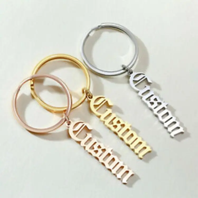 Chaveiros de metal com design personalizado, chaveiro com nome personalizado