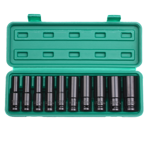 Fabrika doğrudan 1/2 inç CR-V derin Hex darbeli lokma seti 10 adet 10-24mm özelleştirilebilir depolama OEM sert çanta el kombinasyon aracı - Product Image 1
