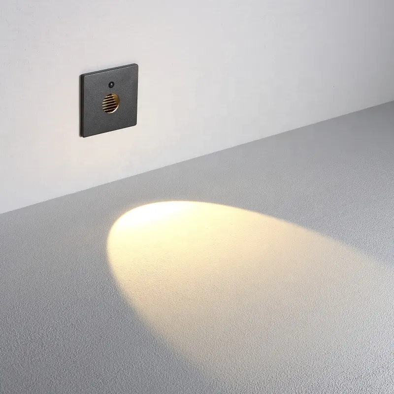 Lâmpada de pés interior led para escada, luz de parede com sensor de movimento
