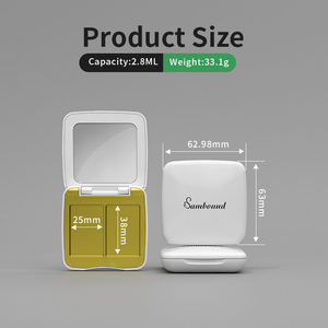 บรรจุภัณฑ์เครื่องสำอางสีขาวแม่เหล็ก PVA เปล่า2in1 - Product Image 2