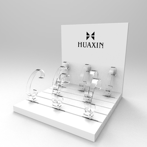 Acrylic đồng hồ bằng gỗ hiển thị đặt tủ gối Khay Đứng kệ lưu trữ c-đứng quảng cáo đồng hồ hiển thị - Product Image 2