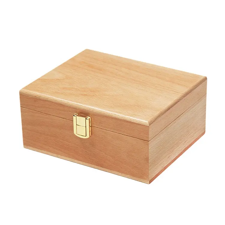 Logo kustom kotak kayu murah kotak hadiah kenang-kenangan kayu pinus kotak kayu pinus