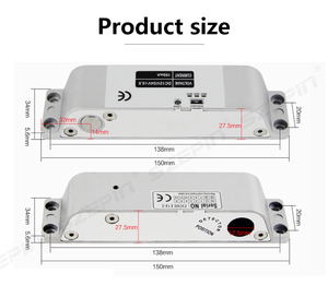 Kapı giriş sistemi için gecikme ayarlanabilir fonksiyonu ile DC 12V Fail Safe NC modu elektrikli yuvarlak sürgü kilit - Product Image 6