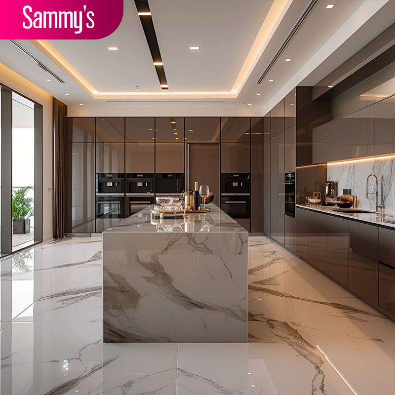 Wainut Wood Kitchen Cabinet