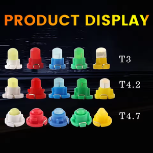 T3 <strong>T4</strong>.<strong>2</strong> <strong>T4</strong>.7 COB Car <strong>LED</strong> Bulb Instrument Panel Lights Dashboard Speedometer Oil Error Indicator Central Control Lamp Wedge Light - Product Image 5