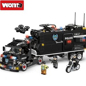 WOMA JUGUETES Venta al por mayor OEM ODM Nuevos diseños SWAT Team Car Model Commander Pequeños bloques de construcción para juego de ladrillos
