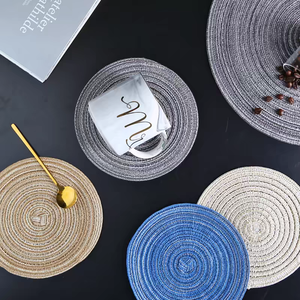 CR工厂经典风格PP编织圆形桌面垫耐热室内/室外桌面垫系列 - Product Image 2
