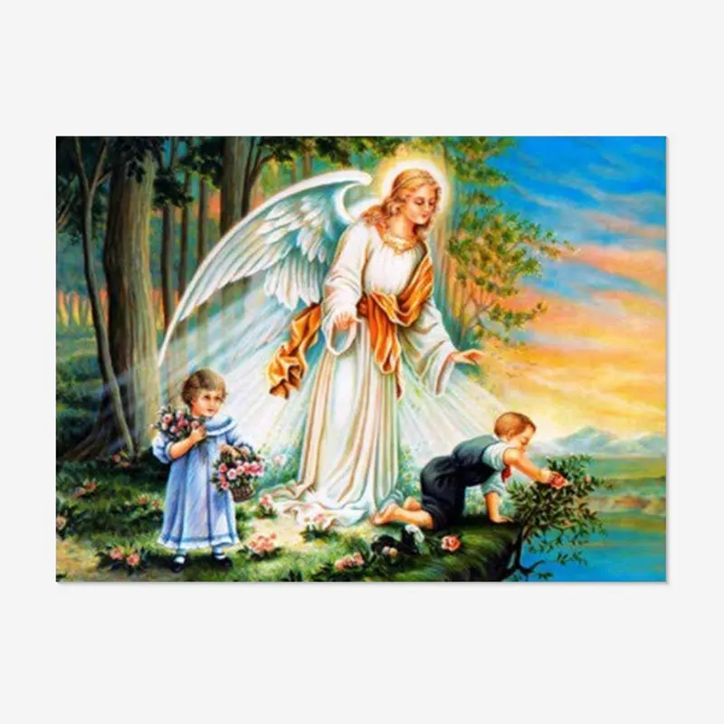 Angels Guard Children 5D Full Square/Round Drill Diamond Painting Wholesale Embroidery Cross Stitch Art Crafts Kit Gift