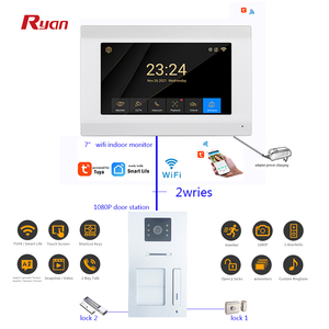 Monitor de seguridad con intercomunicador para el hogar, timbre con botón, llamada inteligente, visión nocturna, detección de movimiento, teléfono - Product Image 6