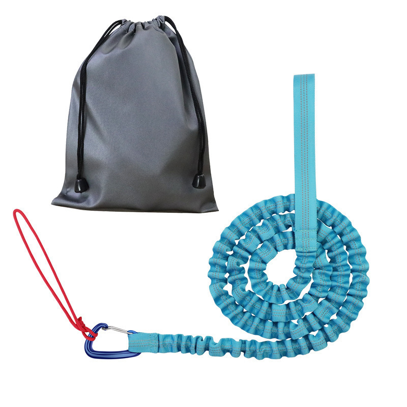 Blue bicycle tow rope