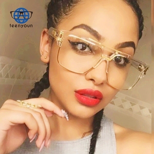 Teenyoun steampunk Đôi Chùm người đàn ông kính mát phụ nữ retro vuông Mach Chất lượng cao UV400 bảo vệ ditaeds kính mặt trời - Product Image 6