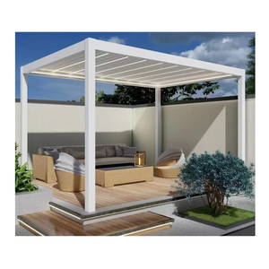 Elegant Aluminum <strong>Patio</strong> Gazebo Commercial Use Waterproof &amp; Windproof Design Easy Assembly &amp; Rodent Proof for Backyard Poolside - Product Image 5