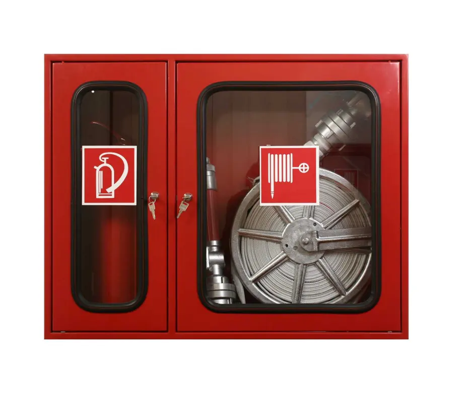 Equipo de bomberos, caja de carrete de manguera de fuego con accesorios de incendios, precio de fábrica