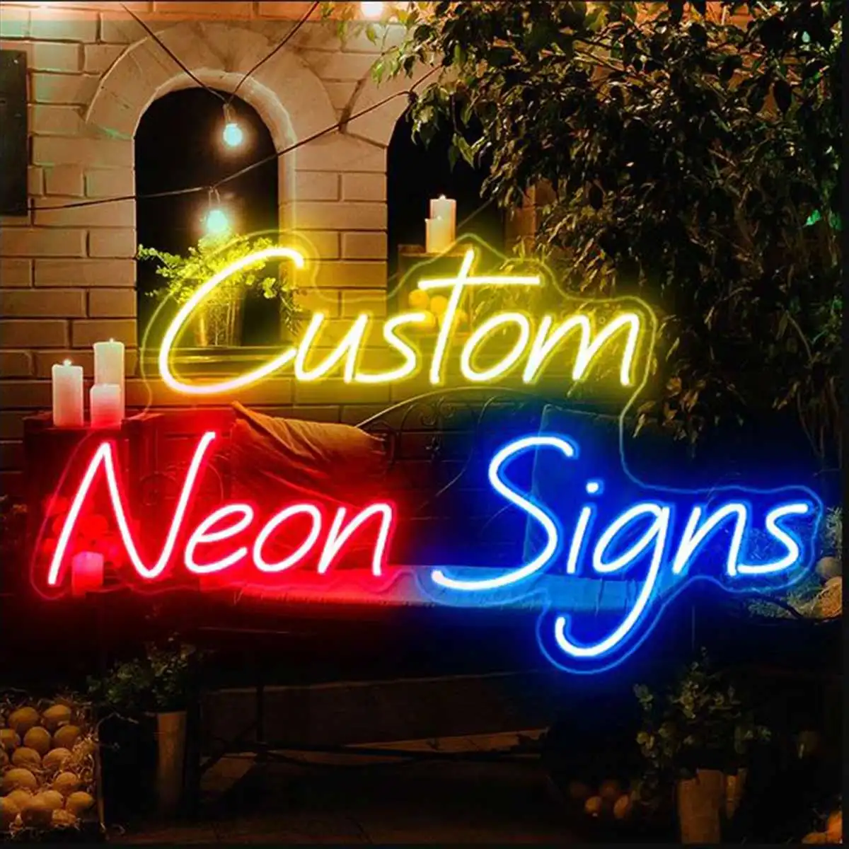 Mão fazer diy sinal de parede led neon, atacado, pequeno logotipo de casa personalizado nome acrílico led neon sinal para loja