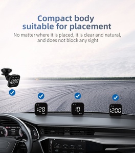 Đồng hồ tốc độ tự động cho xe màu trắng/màu xanh lá cây hiển thị với KMH MPH tốc độ báo động DC 12V GPS Hệ thống Plug and Play Điều kiện Mới - Product Image 3