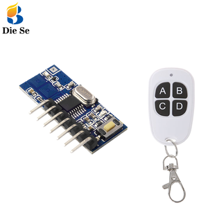 433 Mhz RF <strong>Relay</strong> Receiver <strong>Wireless</strong> 4 CH <strong>Output</strong> With Learning Code Remote <strong>Control</strong> EV1527 RF Receiving Module - Product Image 1